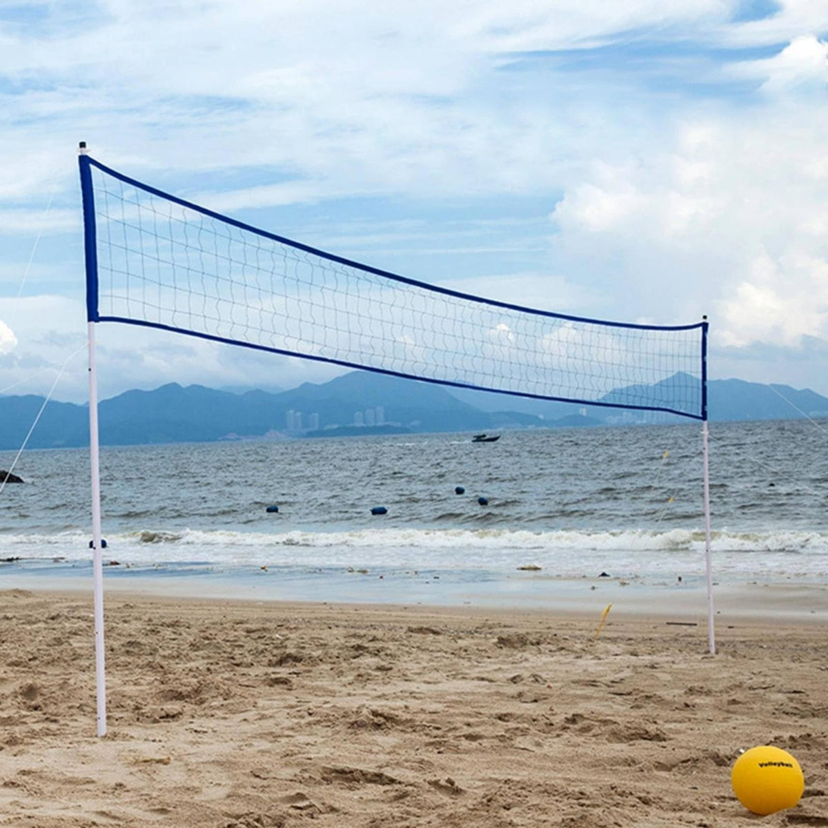 Rede de Vôlei Portátil com Suporte e Bolsa de Armazenamento, Conjunto de Rede de