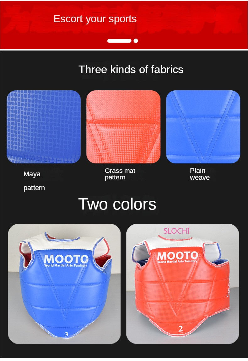 Conjunto de Equipamentos de Proteção para Treinamento de Taekwondo, Equipamento