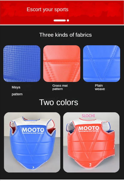 Conjunto de Equipamentos de Proteção para Treinamento de Taekwondo, Equipamento