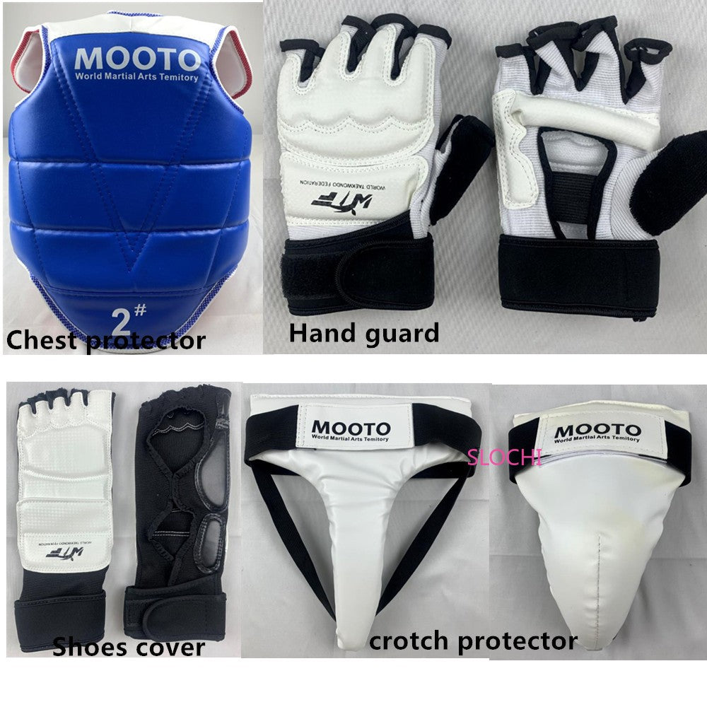 Conjunto de Equipamentos de Proteção para Treinamento de Taekwondo, Equipamento