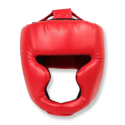 Capacete de proteção para boxe com cobertura total e reforço, em couro PU, resis