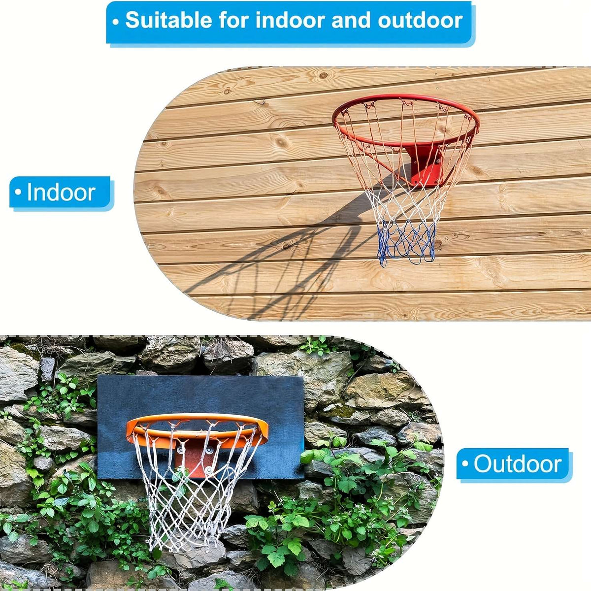 Cesta de basquete montada na parede para serviço pesado com altura ajustável, ta