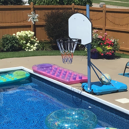 Cesta de basquete montada na parede para serviço pesado com altura ajustável, ta