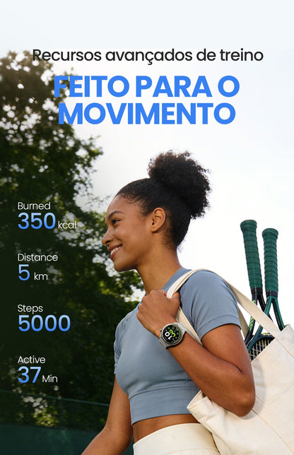 Smartwatch HAYLOU Solar Neo 2 com Chamadas de Voz, Tela AMOLED HD de 1.43'&#