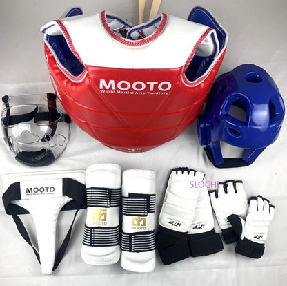Conjunto de Equipamentos de Proteção para Treinamento de Taekwondo, Equipamento