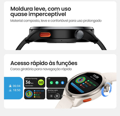 Smartwatch HAYLOU Solar Neo 2 com Chamadas de Voz, Tela AMOLED HD de 1.43'&#