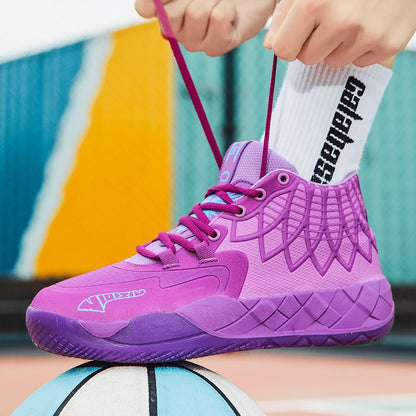 Tênis de Basquete para Jovens, Confortável, Amortecido, Resistente ao Desgaste,