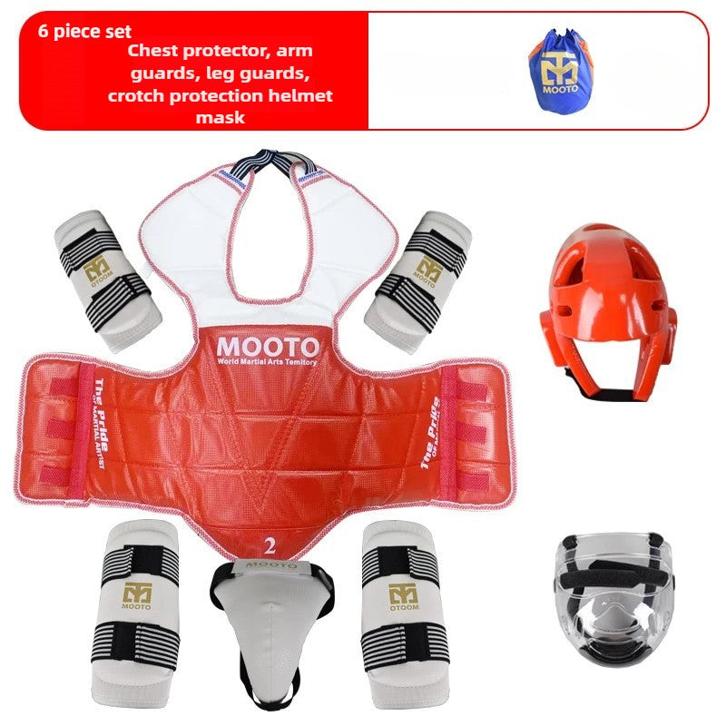 Conjunto de Equipamentos de Proteção para Treinamento de Taekwondo, Equipamento