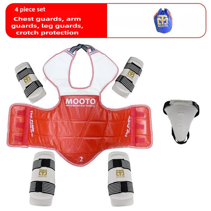 Conjunto de Equipamentos de Proteção para Treinamento de Taekwondo, Equipamento