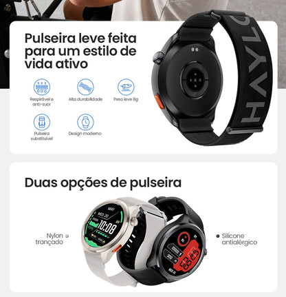 Smartwatch HAYLOU Solar Neo 2 com Chamadas de Voz, Tela AMOLED HD de 1.43'&#