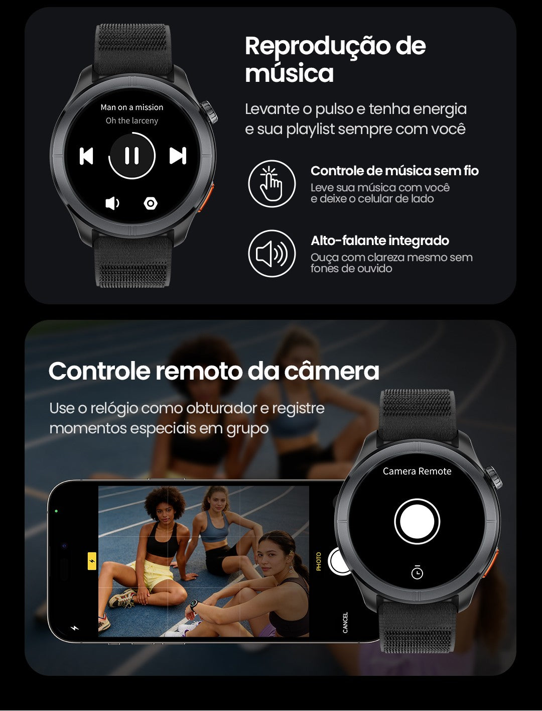 Smartwatch HAYLOU Solar Neo 2 com Chamadas de Voz, Tela AMOLED HD de 1.43'&#