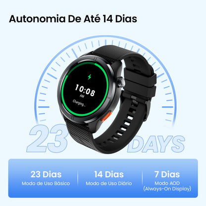 Smartwatch HAYLOU Solar Neo 2 com Chamadas de Voz, Tela AMOLED HD de 1.43'&#