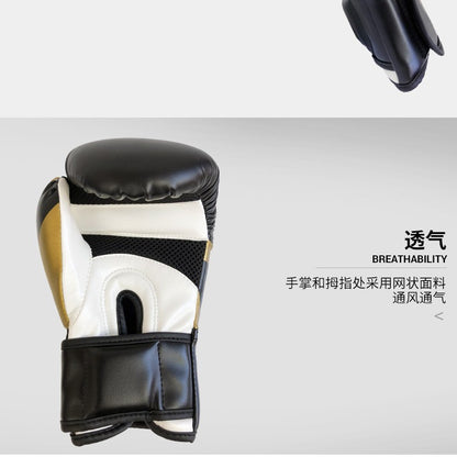 Luvas de Boxe em Couro PU Respirável para Crianças e Adultos 12oz 14oz 16oz Luva