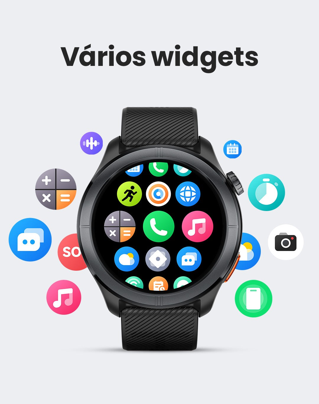 Smartwatch HAYLOU Solar Neo 2 com Chamadas de Voz, Tela AMOLED HD de 1.43'&#