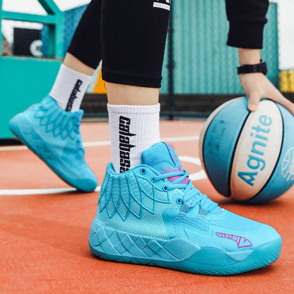 Tênis de Basquete para Jovens, Confortável, Amortecido, Resistente ao Desgaste,