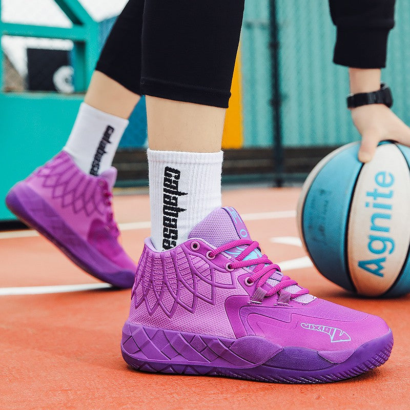 Tênis de Basquete para Jovens, Confortável, Amortecido, Resistente ao Desgaste,