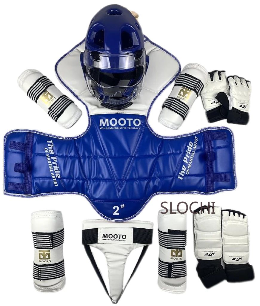 Conjunto de Equipamentos de Proteção para Treinamento de Taekwondo, Equipamento