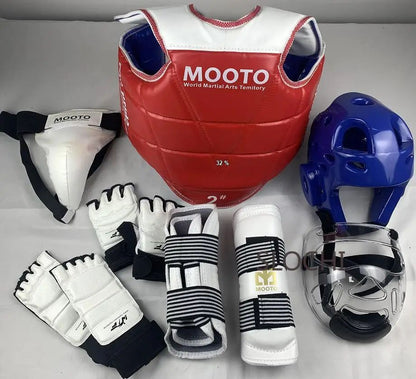 Conjunto de Equipamentos de Proteção para Treinamento de Taekwondo, Equipamento