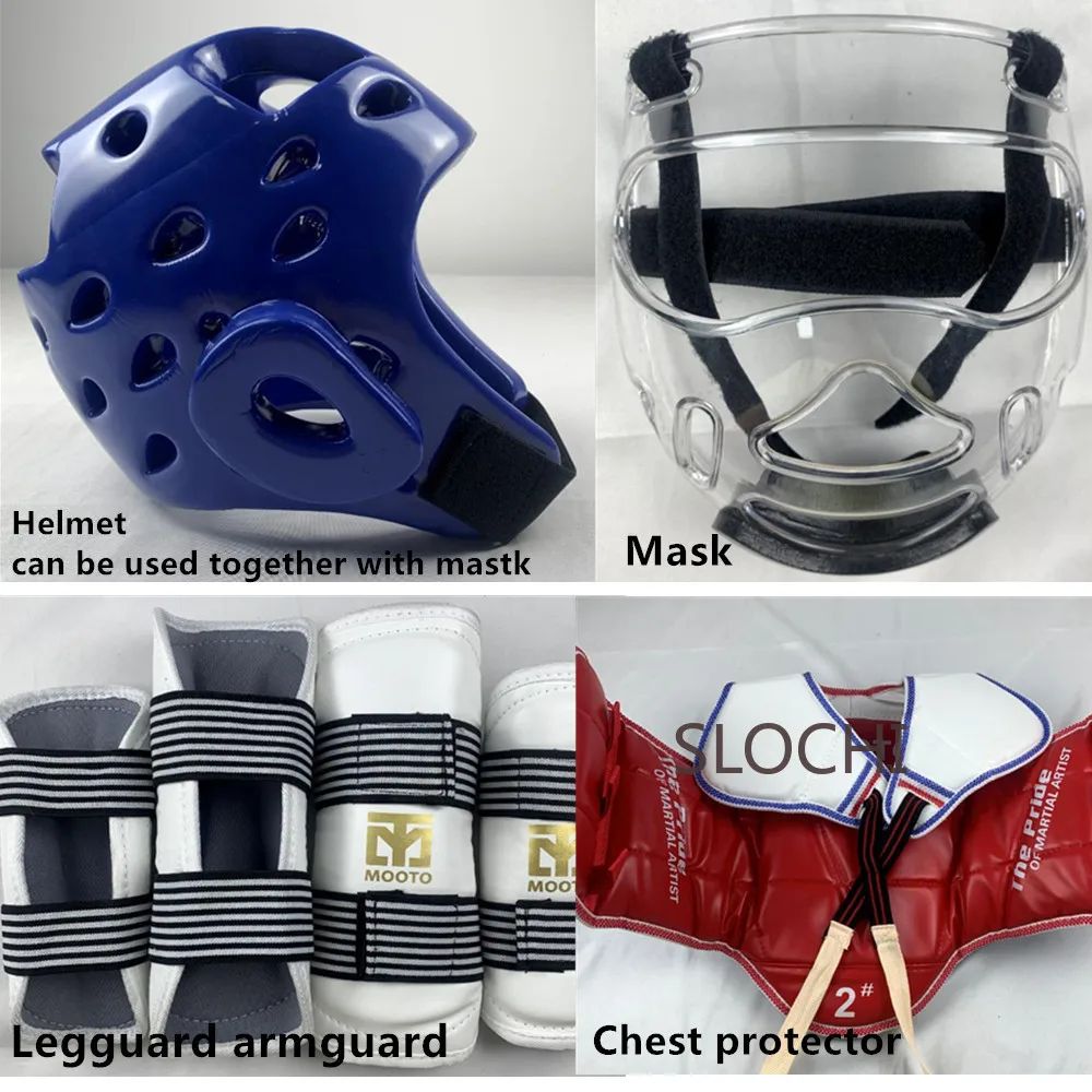 Conjunto de Equipamentos de Proteção para Treinamento de Taekwondo, Equipamento