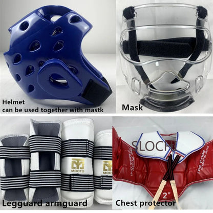 Conjunto de Equipamentos de Proteção para Treinamento de Taekwondo, Equipamento