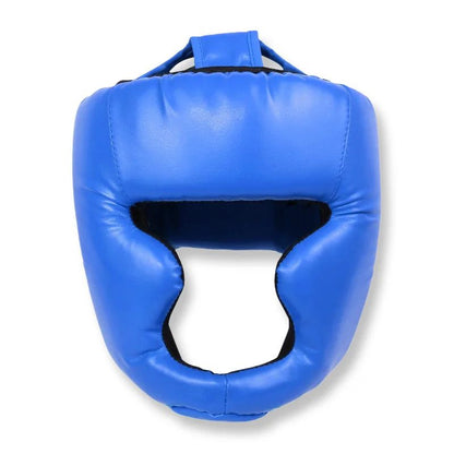 Capacete de proteção para boxe com cobertura total e reforço, em couro PU, resis
