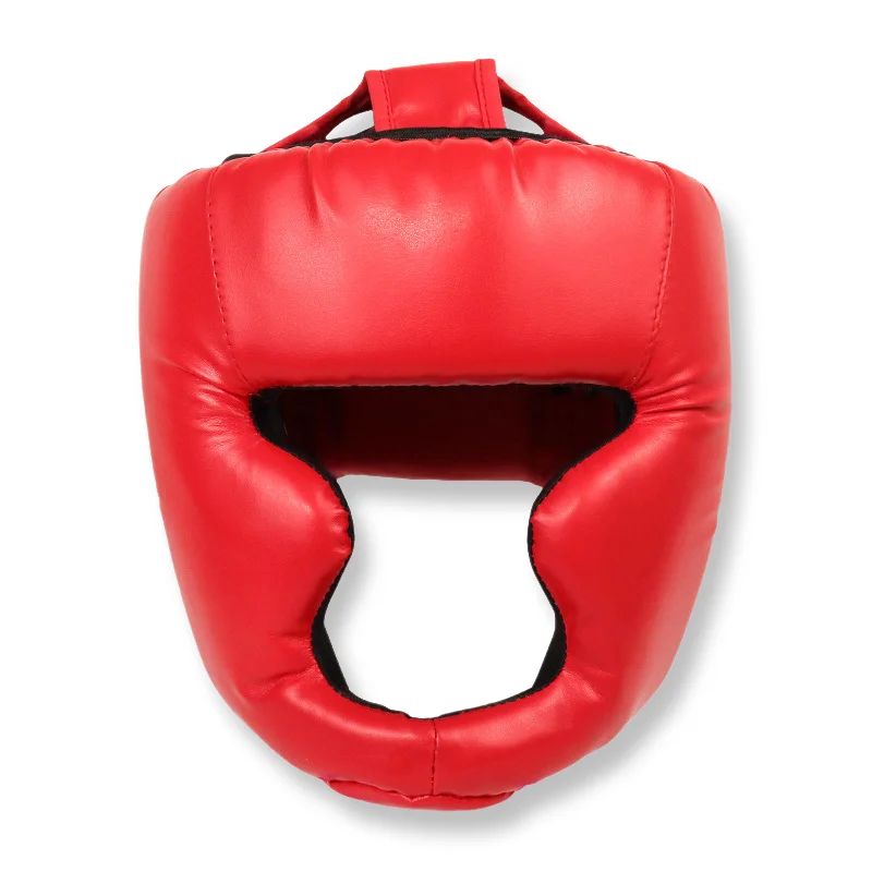 Capacete de proteção para boxe com cobertura total e reforço, em couro PU, resis