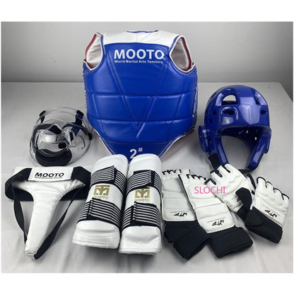 Conjunto de Equipamentos de Proteção para Treinamento de Taekwondo, Equipamento