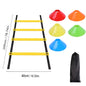 Kit de treino de agilidade para esportes, escada de velocidade + tubo com cones