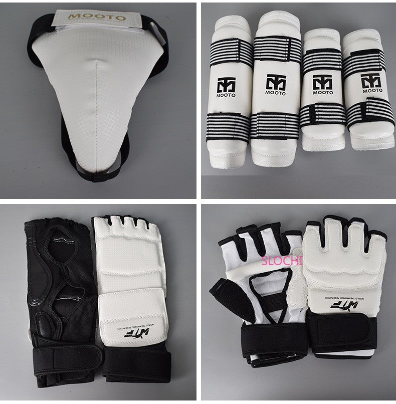 Conjunto de Equipamentos de Proteção para Treinamento de Taekwondo, Equipamento