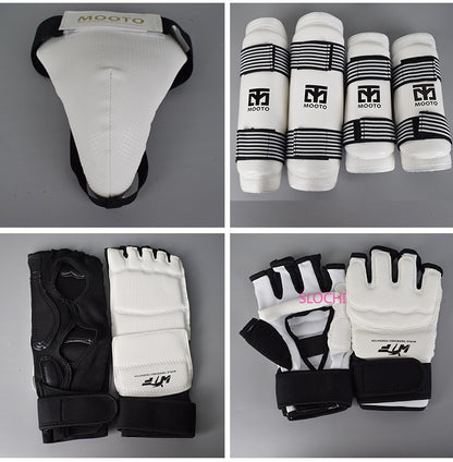 Conjunto de Equipamentos de Proteção para Treinamento de Taekwondo, Equipamento