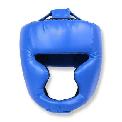 Capacete de proteção para boxe com cobertura total e reforço, em couro PU, resis
