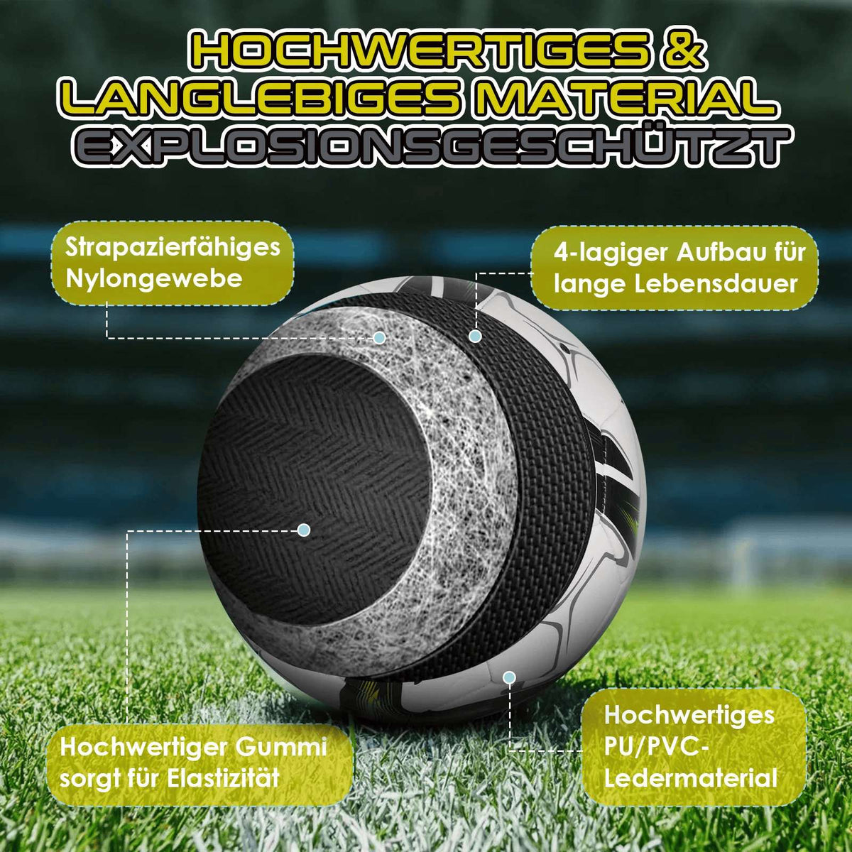 Bolas de Futebol de Alta Qualidade Tamanho Oficial 4/5 Material PU Sem Costura p