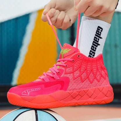 Tênis de Basquete para Jovens, Confortável, Amortecido, Resistente ao Desgaste,