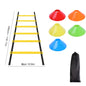 Kit de treino de agilidade para esportes, escada de velocidade + tubo com cones