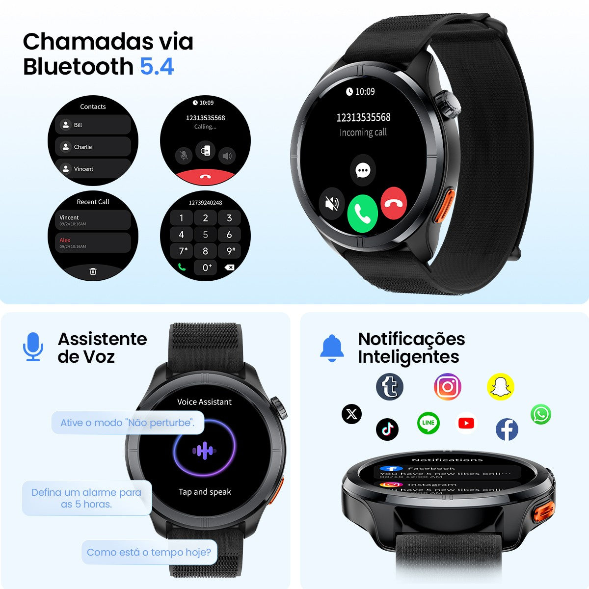 Smartwatch HAYLOU Solar Neo 2 com Chamadas de Voz, Tela AMOLED HD de 1.43'&#