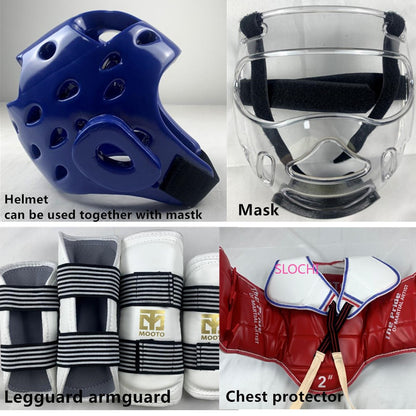 Conjunto de Equipamentos de Proteção para Treinamento de Taekwondo, Equipamento