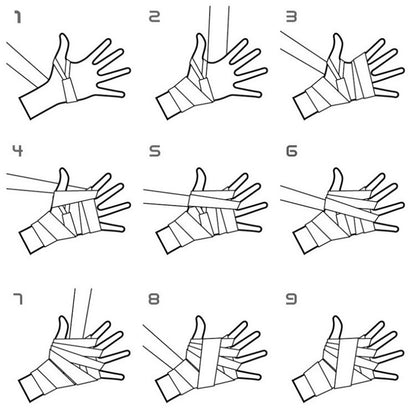 2 unidades de bandagens de algodão para treino de boxe, 1,5/2/3/5m, bandagens es