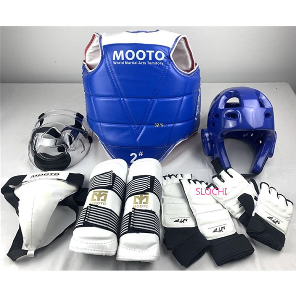 Conjunto de Equipamentos de Proteção para Treinamento de Taekwondo, Equipamento