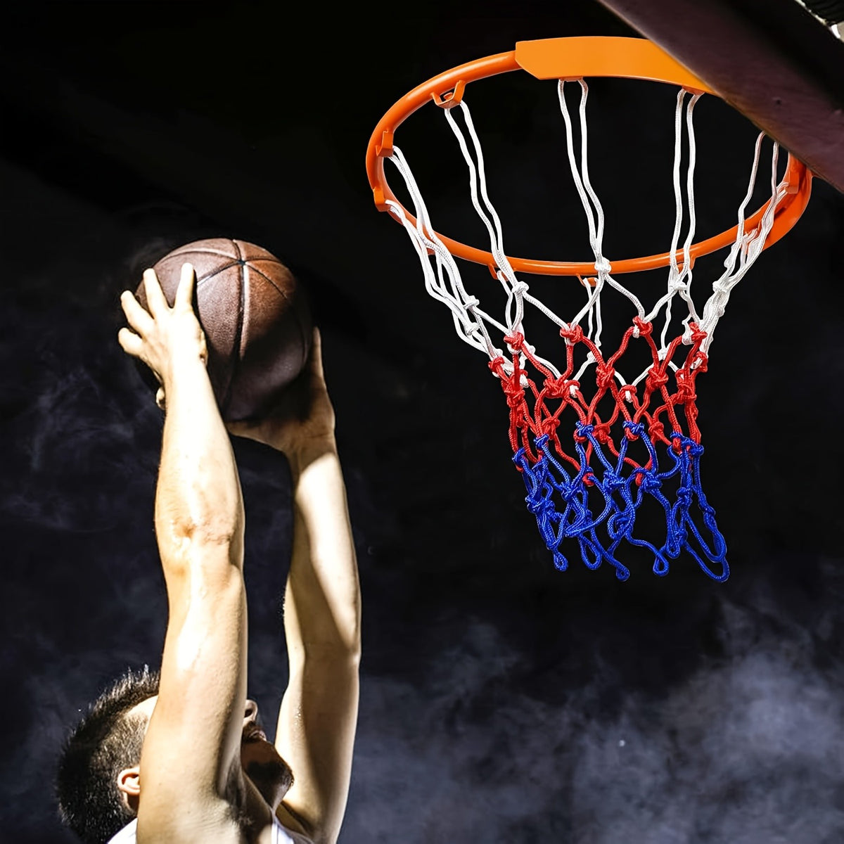 Cesta de basquete montada na parede para serviço pesado com altura ajustável, ta